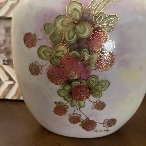 Ceramic Vase Vintage 80's Raspberries - Picture 2 of 10
